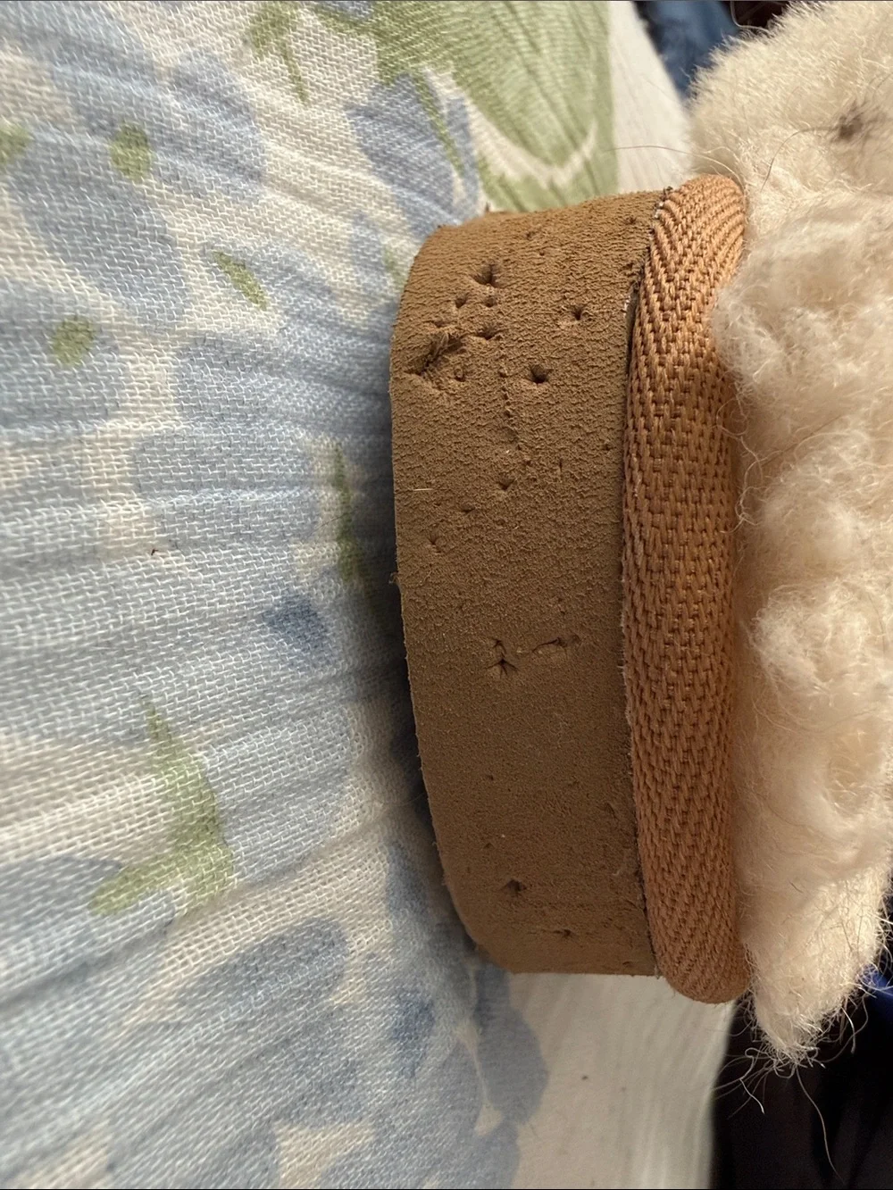 UGG Chestnut Suede Shearling Clog Slippers - Cream Lining